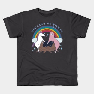 The Popular Animals -Unicorn, Llama & Cat Kids T-Shirt